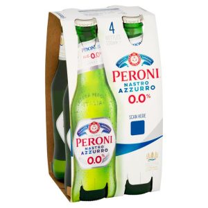Peroni Nastro Azzurro 0% Alcohol Free Beer 4 x 330ml