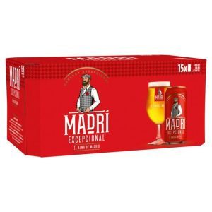 Madri Excepcional Premium Lager Beer Can 15 x 440ml
